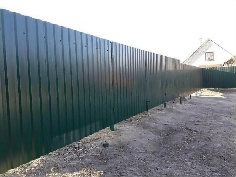 Забор, ворота, калитка из зеленого профлиста 150м фото 5 в Чите