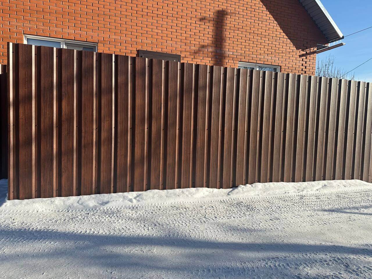 Забор из профнастила НС-21 22м Античное Дерево Принтек фото 4 в Чите