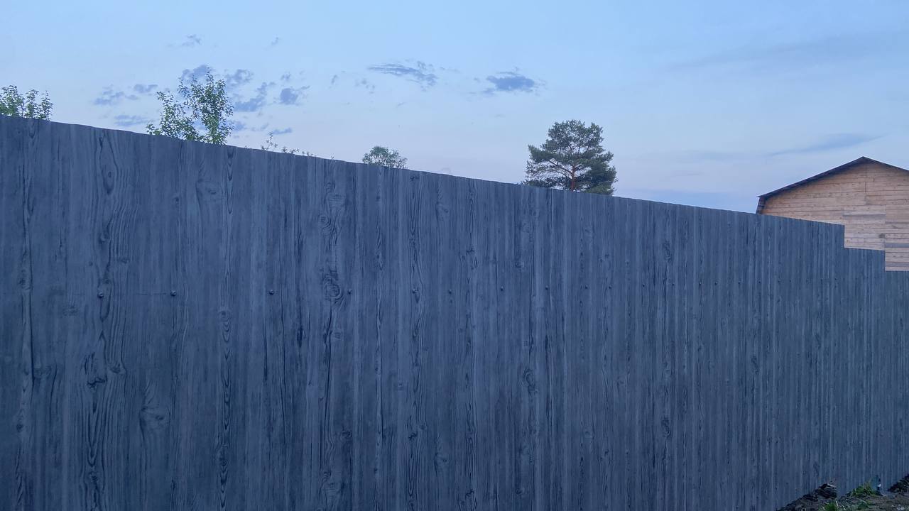 Забор из профнастила НС-10 42м Светлая Береза SteelArt фото 4 в Чите
